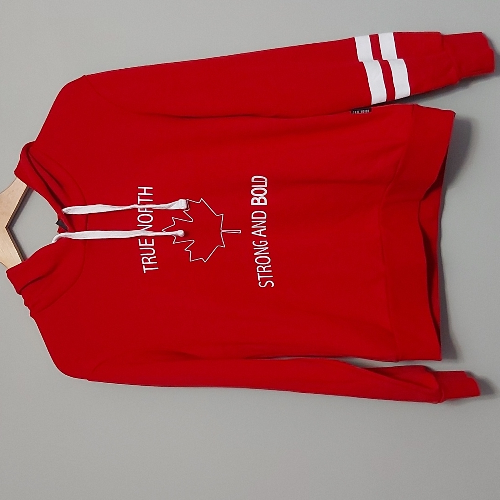 True North Strong and Bold pullover hoodie- Medium